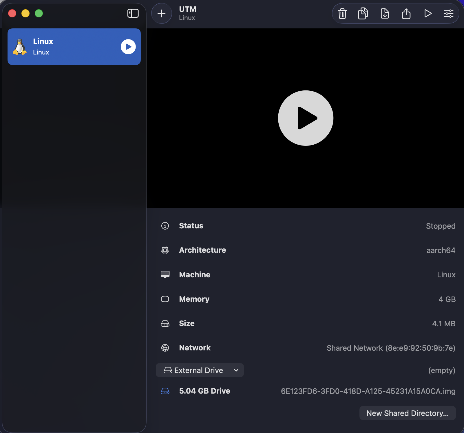 Working virtual machine